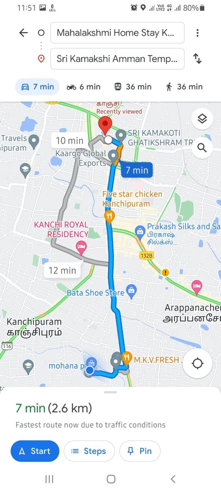 Homestay Mahalakshmi Kanchipuram